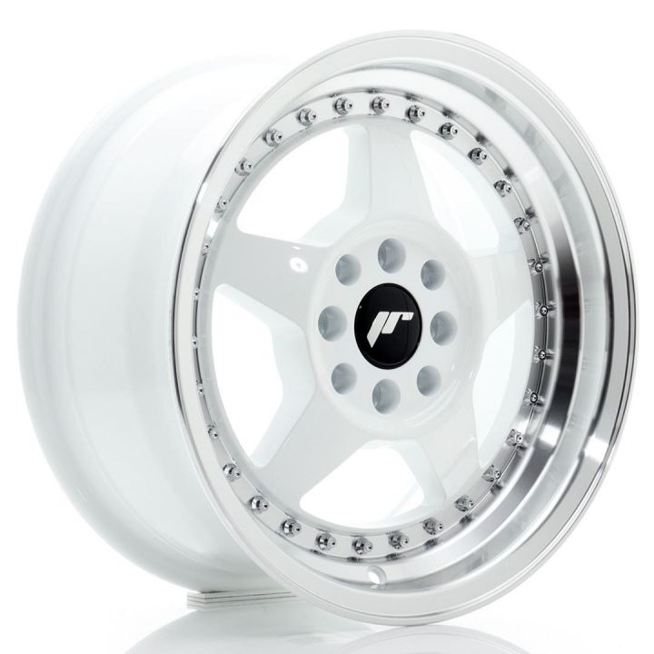 Japan Racing Wheels<br>JR6 White Machined (15x8)