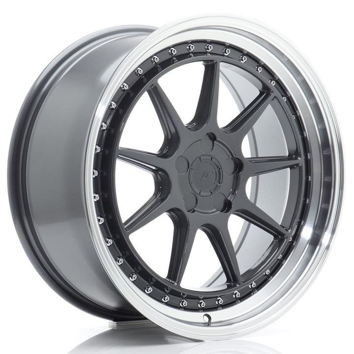 Japan Racing Wheels<br>JR47 Hyper Gray Machined (19x8.5)