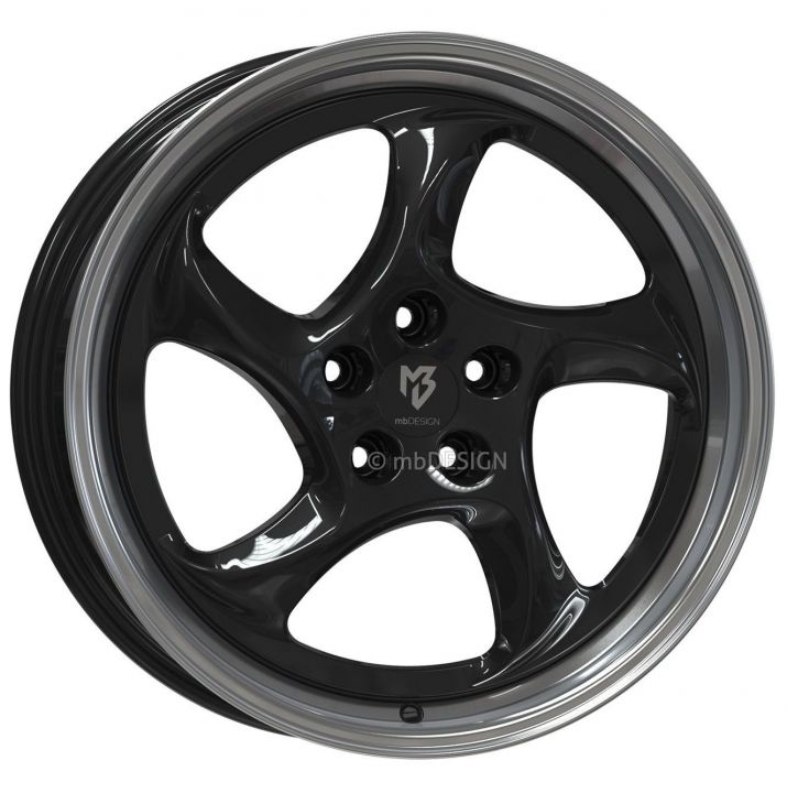 mbDESIGN<br>TURBO - Glanzschwarz poliert (19x9.5)