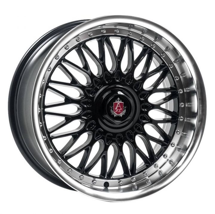 Axe Wheels<br>EX10 - Black Polished Lip (18x9)