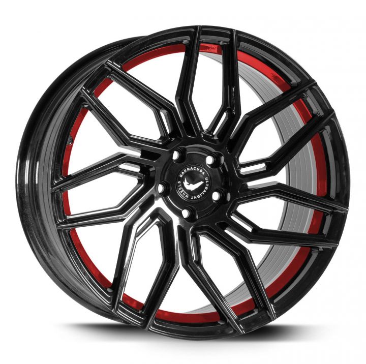 Barracuda<br>Dragoon - Higloss Black Trimline Red (20x10)