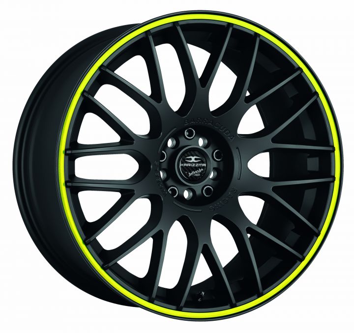 Barracuda<br>Karizzma - Matt Black Puresports Color Trim Gelb (20x10.5)