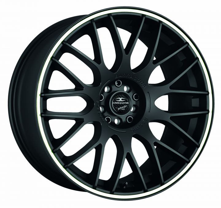 Barracuda<br>Karizzma - Matt Black Puresports Color Trim Weiss (18x8)