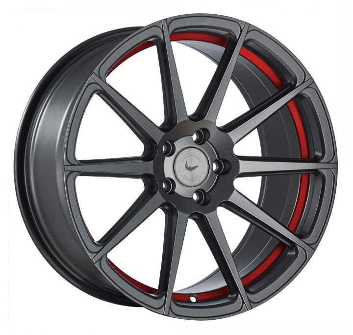 Barracuda<br>Project 2.0 - Matt Gunmetal Trimline Red (20x10.5)