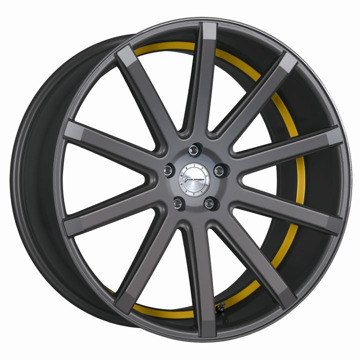 Corspeed<br>DeVille - Gunmetal Trimline Gelb (20x10.5)