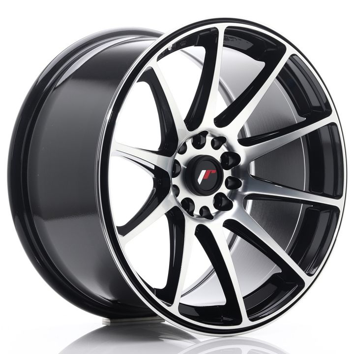 Japan Racing Wheels<br>JR11 Black Machined (18x9.5)