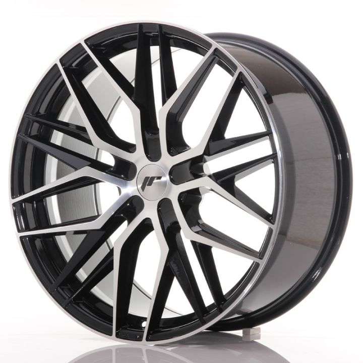 Japan Racing Wheels<br>JR28 Glossy Black Machined (22x9)