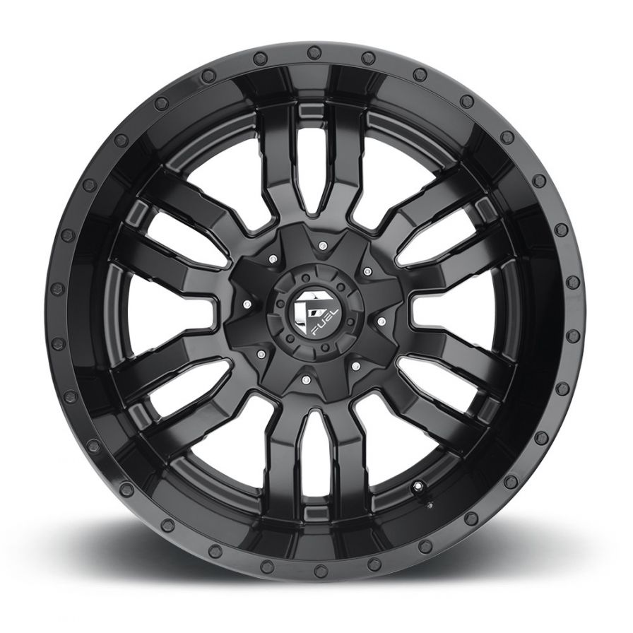 Fuel Wheels<br>Sledge Matte Black Gloss Lip (22x10)