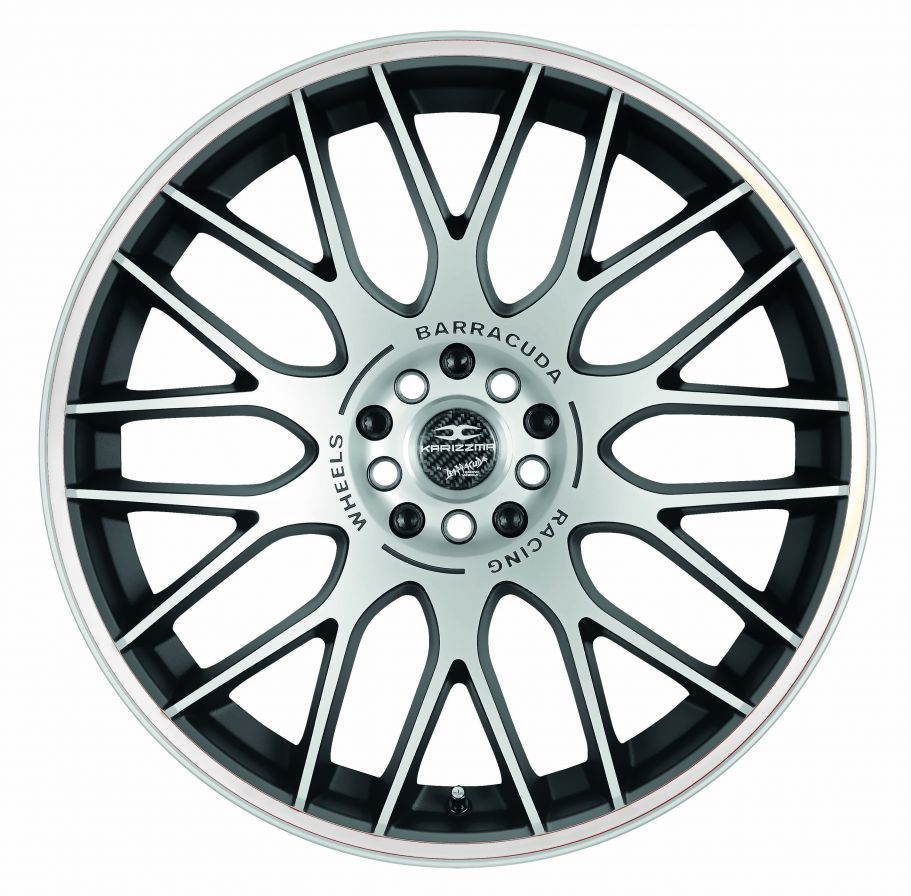 Barracuda<br>Karizzma - Matt Black Polished Color Trim Weiss (18x8)