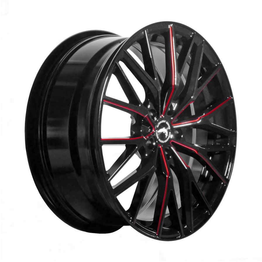 Barracuda<br>Project 3.0 - Gloss Black Flashred (20x8.5)